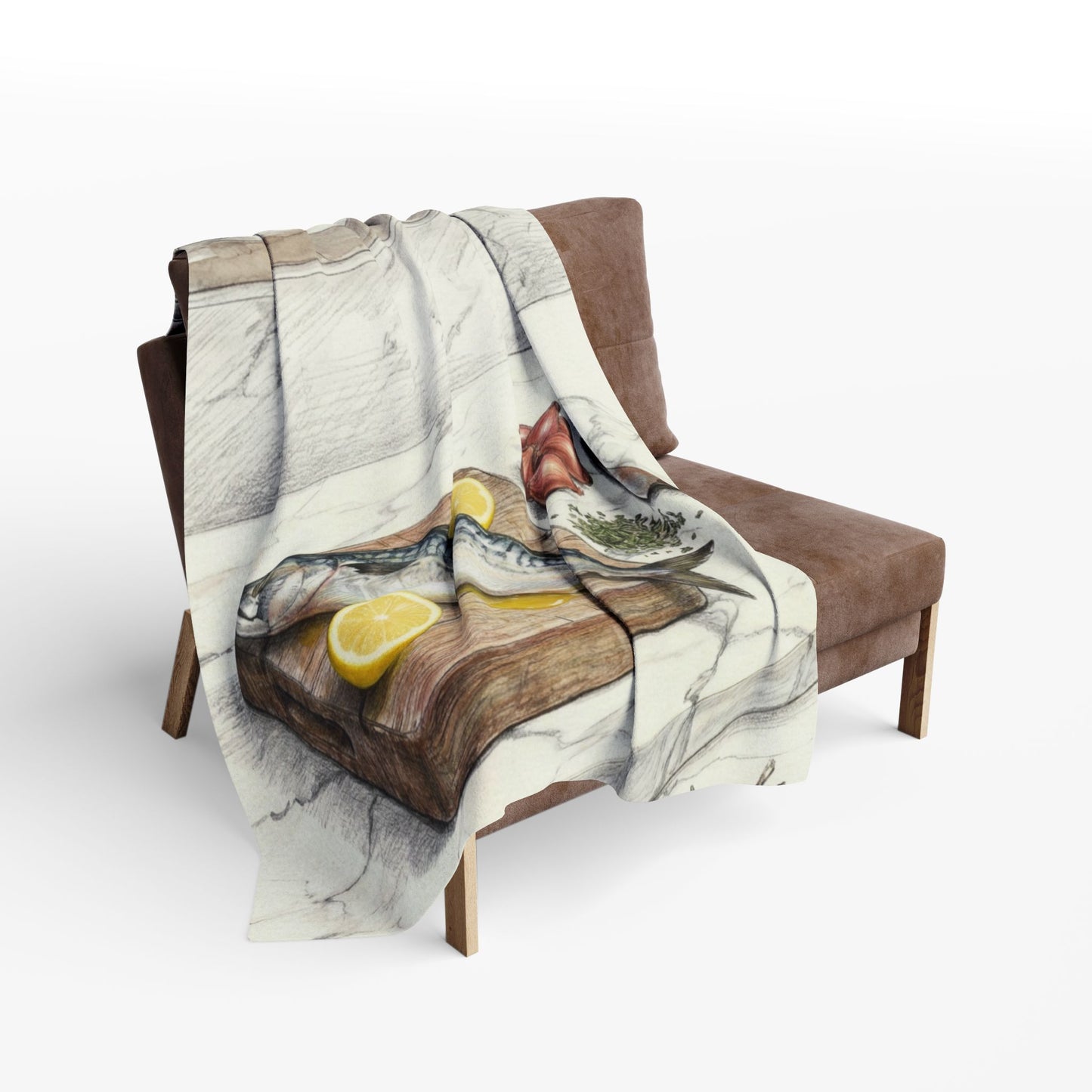 Abstract Mackerel Fleece Blanket — Nature Art Home Decor | Velvet Ink Market